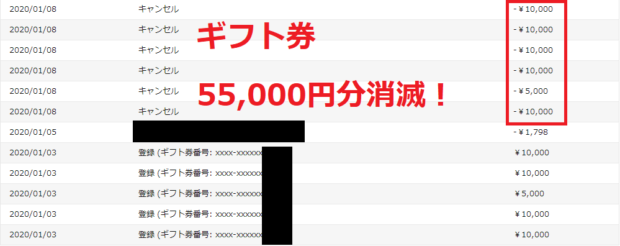 Amazonギフト券を１３ Offで手に入れたら５万５千円全額没収された話